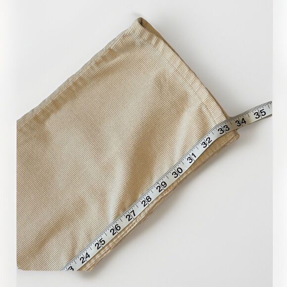 Levis 505 Corduroy Pants Mens 33x34 Straight‎ Leg White Ivory Y2K - Picture 6 of 14